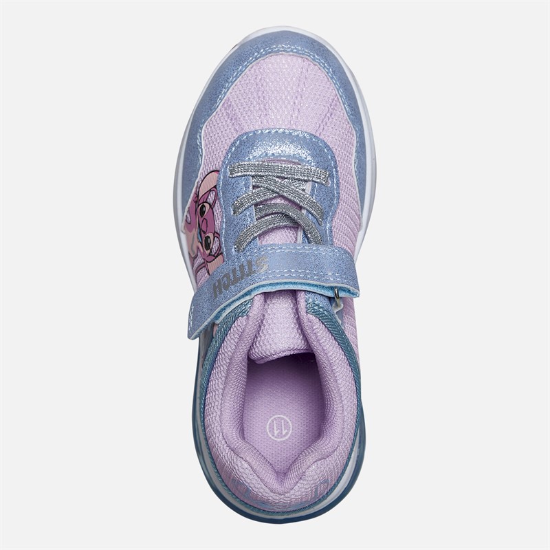 Lilo and Stitch Girls Stitch Light Up Trainers Lilac/Multi