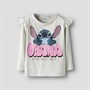 Lilo and Stitch Girls Olga Stitch Long Sleeve T-Shirt Peyote Melange