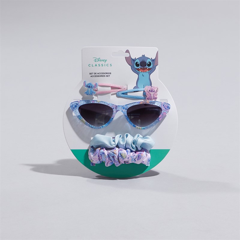 Lilo and Stitch Girls Five Piece Sunglasses Scrunchie And Hair Clip Set Multi
