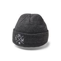 Upfront Kinderen Kruis Muts Donkergrijs Melange