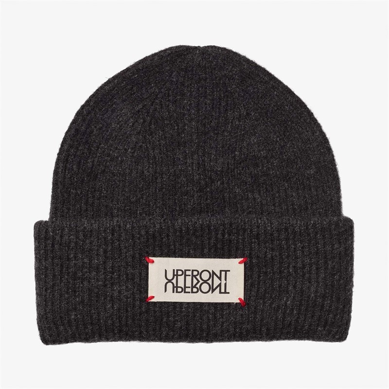 Upfront Unravel Klassische Mütze Dark Melange Black