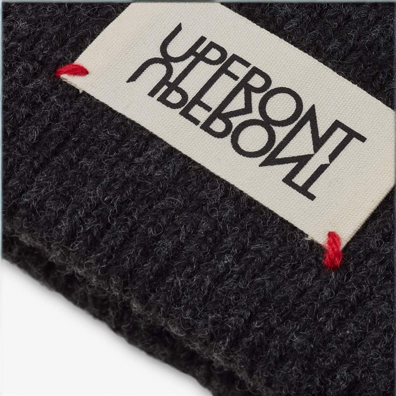 Upfront Unravel Klassische Mütze Dark Melange Black