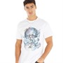 Lost Romance Mens Skull Butterfly T-Shirt White