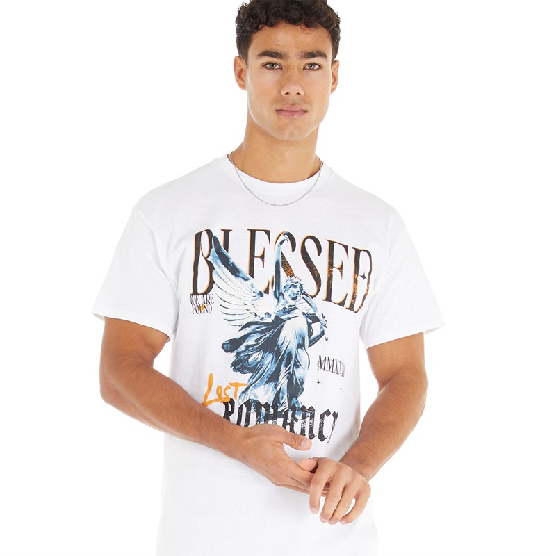 Lost Romance Mens Blessed T-Shirt White