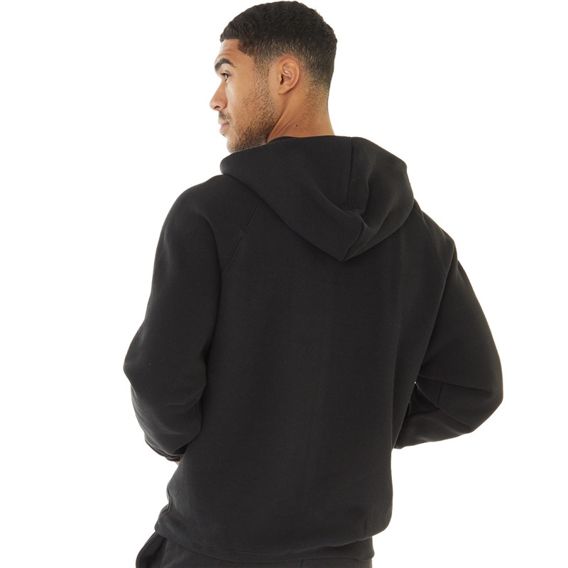 Eko Sustainable Mens Overholt Oversized Raglan Hoodie Black