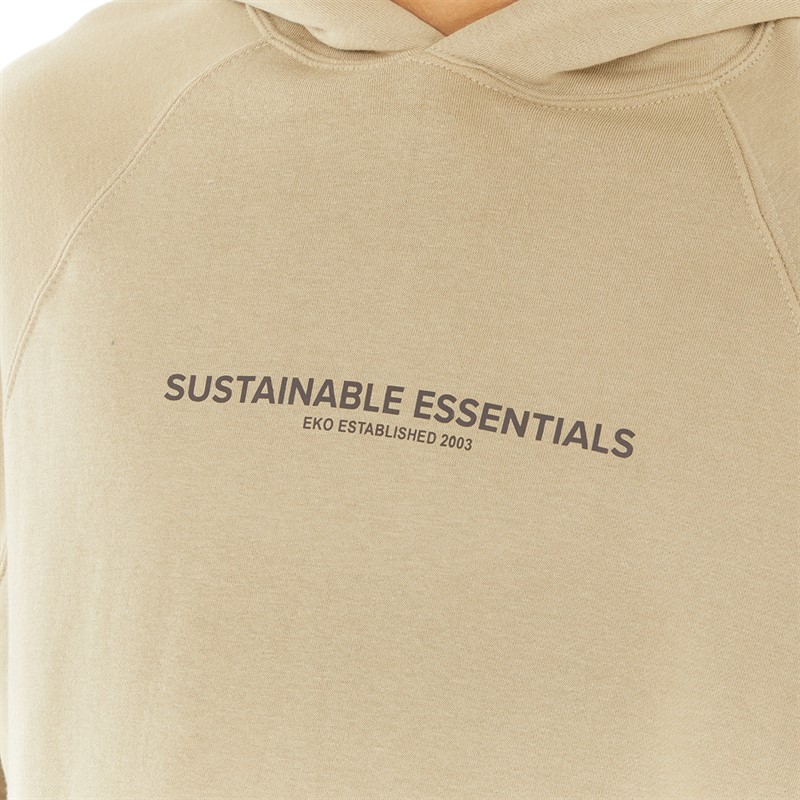 Eko Sustainable Mens Overholt Oversized Raglan Hoodie Chinchilla