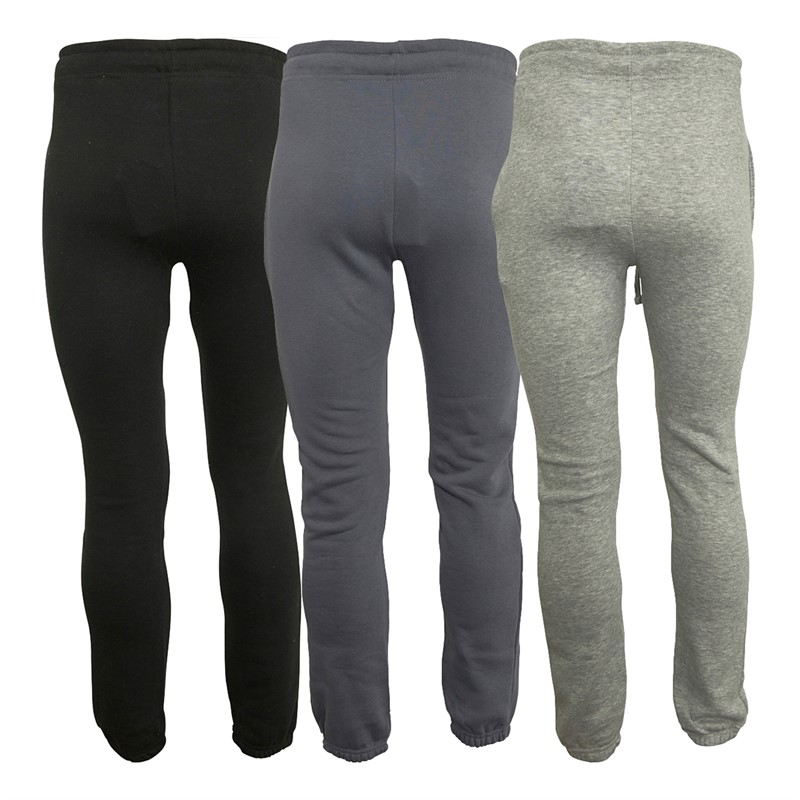 Eko Sustainable Mens Moxley Three Pack Joggers Black/Grey/Folkstone