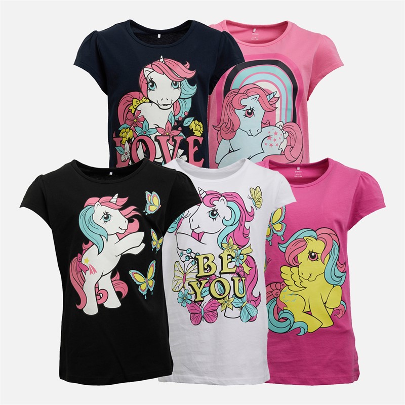 My Little Pony Girls Five Pack T-Shirts Multi 5