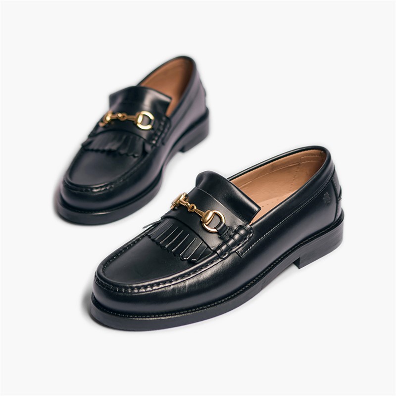 Playboy Footwear Dame Valerie Loafers Black Leather