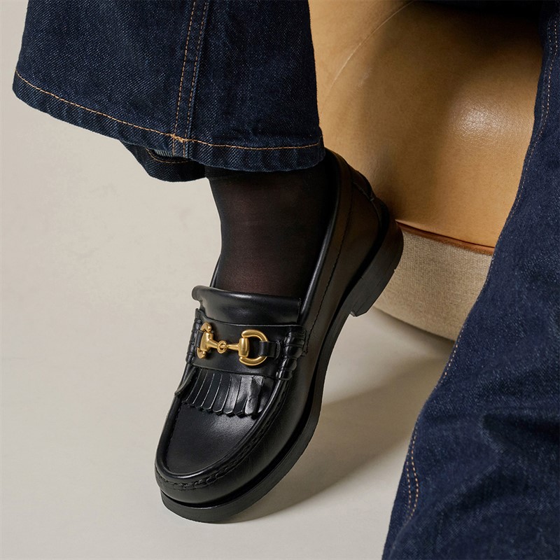 Playboy Footwear Dame Valerie Loafers Black Leather