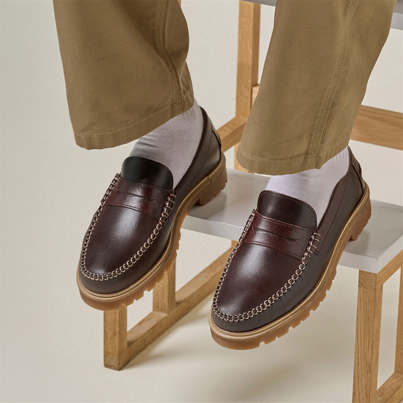 Playboy Footwear Homme Austin 5.0 Mocassins Cuir Marron Foncé Dk.Brown Leather