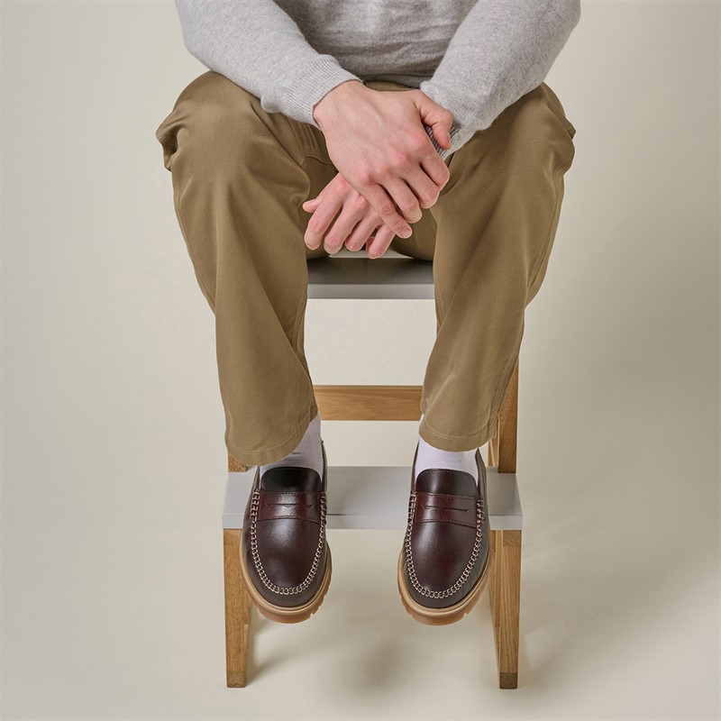 Playboy Footwear Homme Austin 5.0 Mocassins Cuir Marron Foncé Dk.Brown Leather