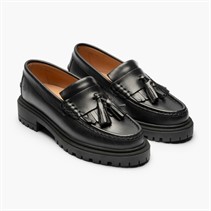 Playboy Footwear Damen Edith Loafer Black Leather