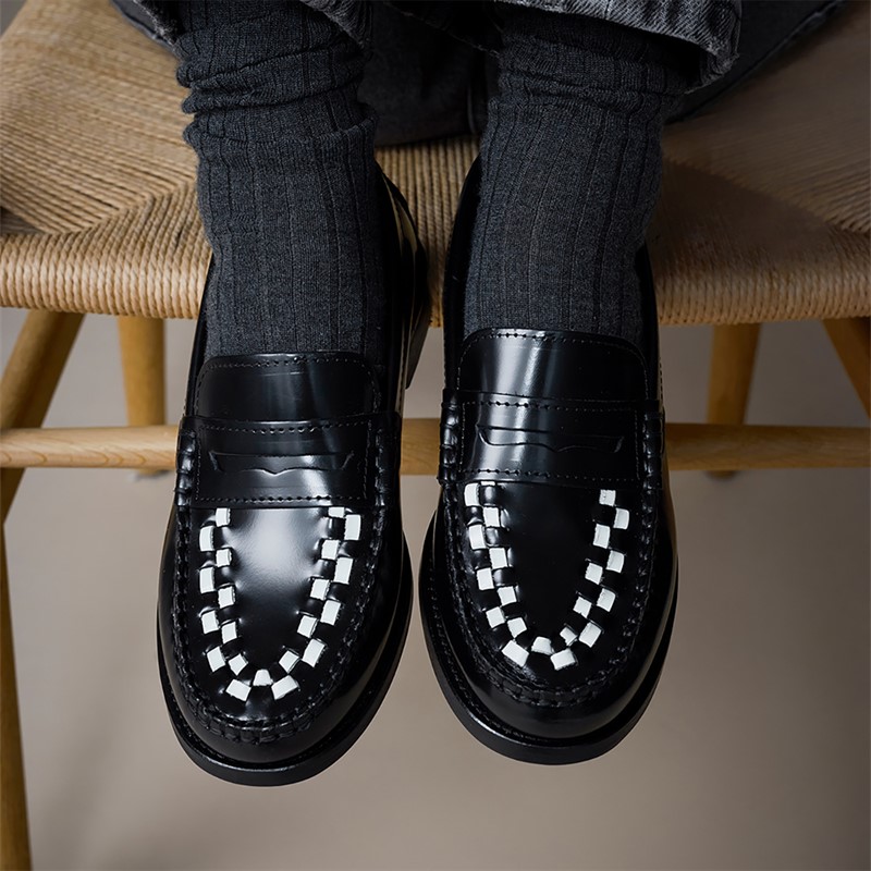 Playboy Footwear Dame Toc1936 Sofia Loafers Sort/White Polido