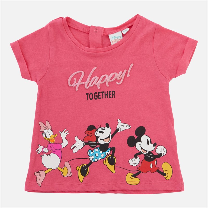 Mickey Mouse Dziewczęce Minnie Mouse T-shirty Różowy