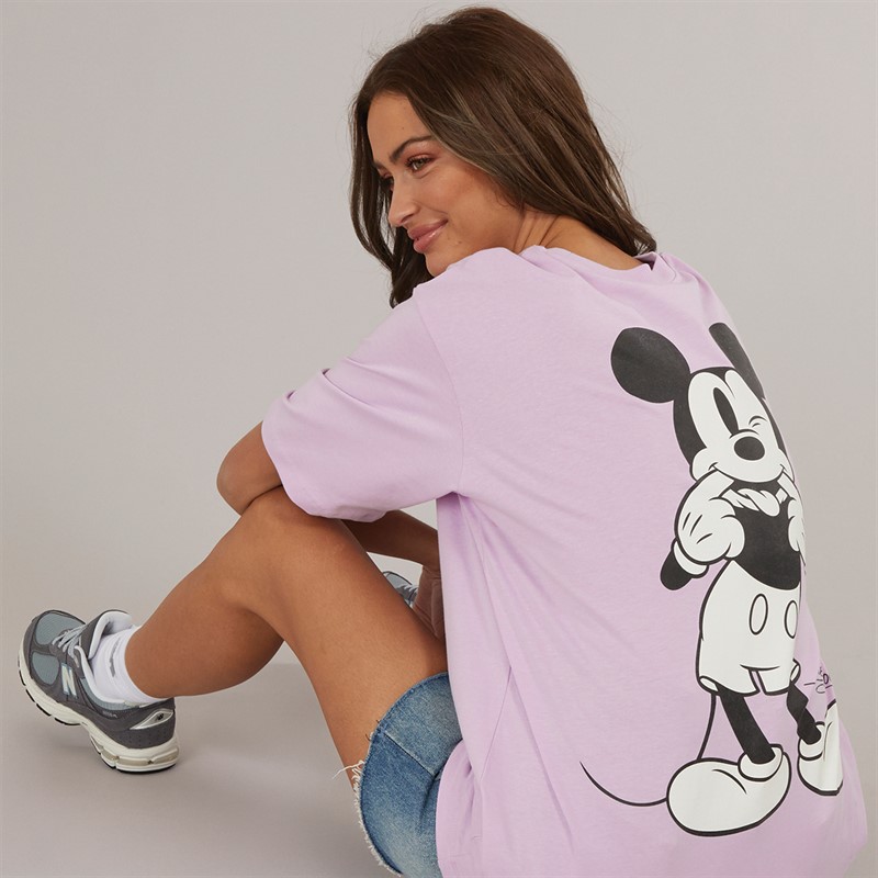 Mickey Mouse Womens T-Shirt Orchid Bloom - Size XS