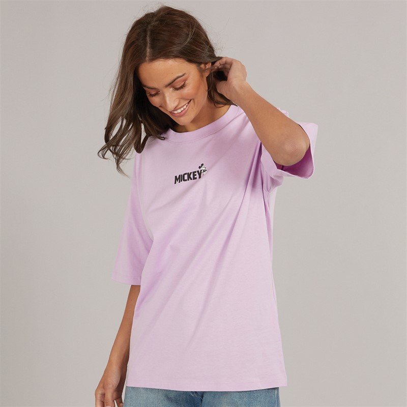 Mickey Mouse Womens T-Shirt Orchid Bloom