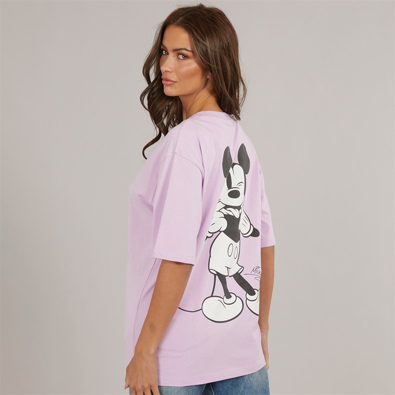 Mickey Mouse Womens T-Shirt Orchid Bloom