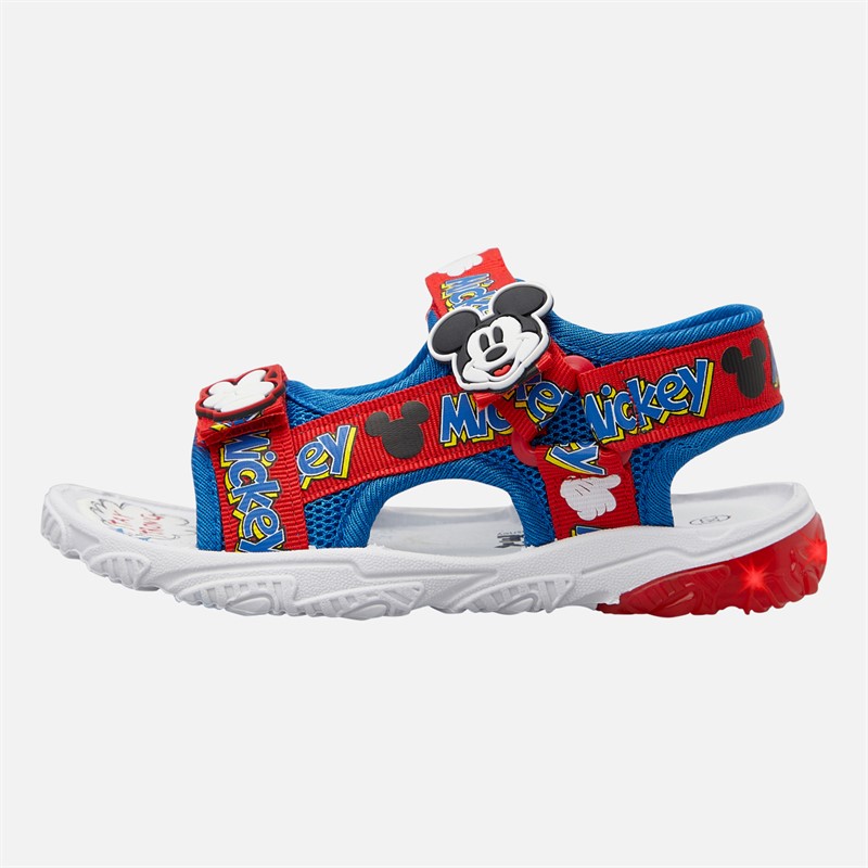Mickey Mouse Infant Boys Light Up Sandals Red