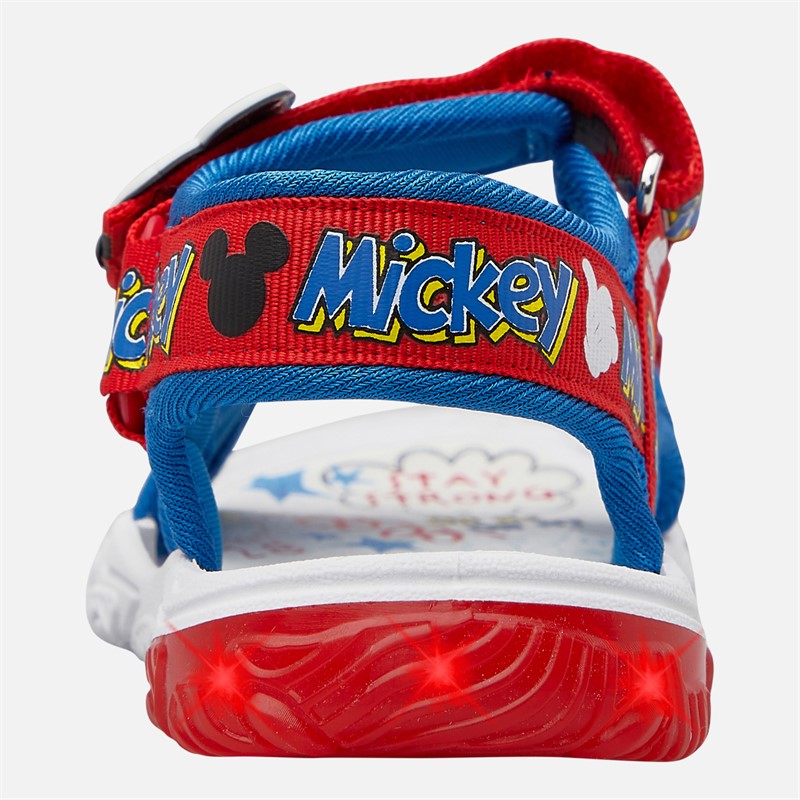 Mickey Mouse Infant Boys Light Up Sandals Red