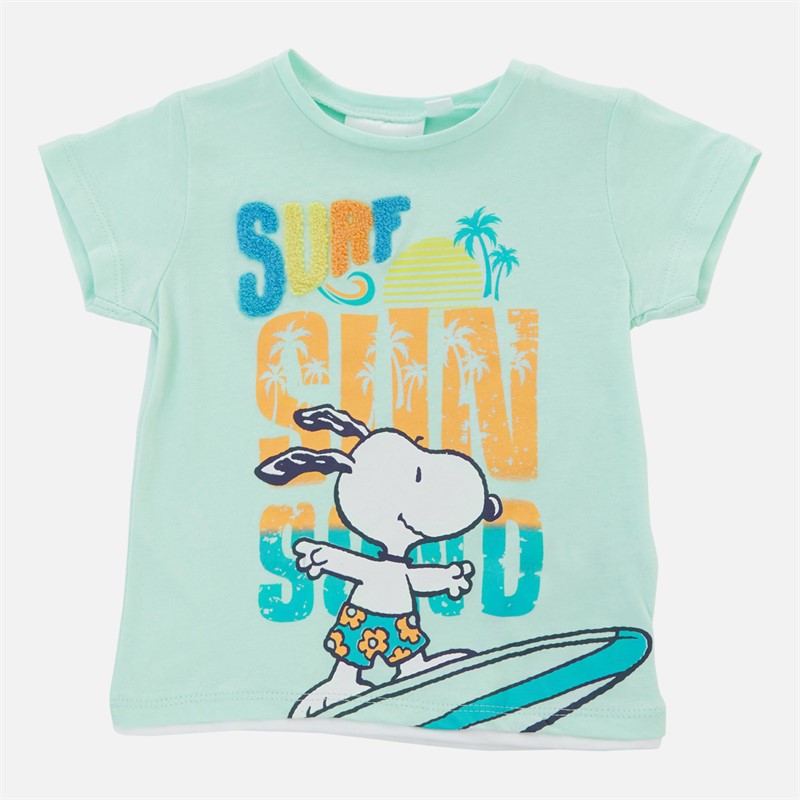 Snoopy Jongens T-shirt Mint Groen