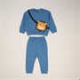 Lily and Jack Boys Sweatshirt with Cross Bag Applique And Joggers Set Blue