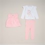 Lily and Jack Girls Fur Gilet Top and Leggings Set Baby Pink