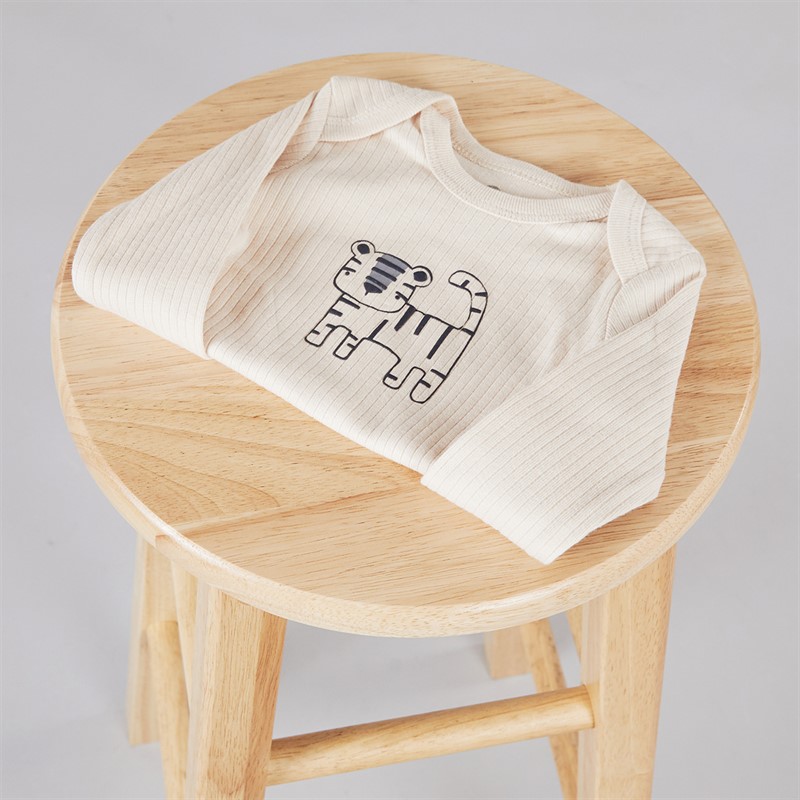 Lily and Jack Boys Tiger Bodysuit Trousers Bib Hat and Six Pairs of Socks Set Beige