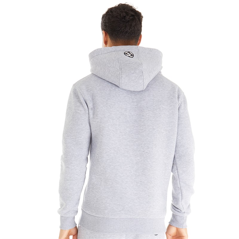 BADR Mens Warped Hoodie Grey Melange