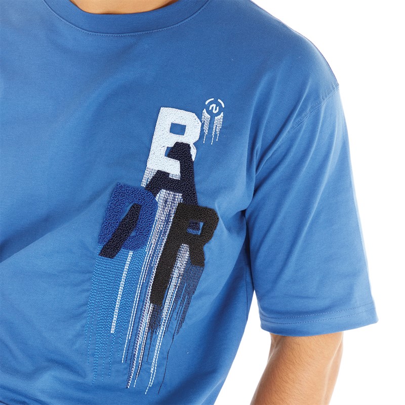 BADR Mens Diminish T-Shirt Blue