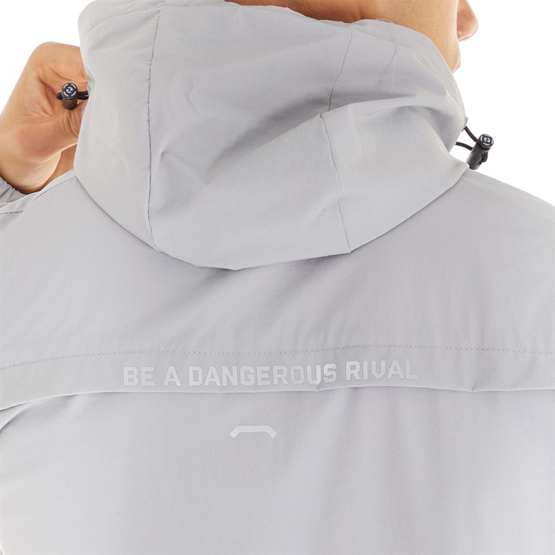 BADR Mens Hybrid Hooded Jacket Grey