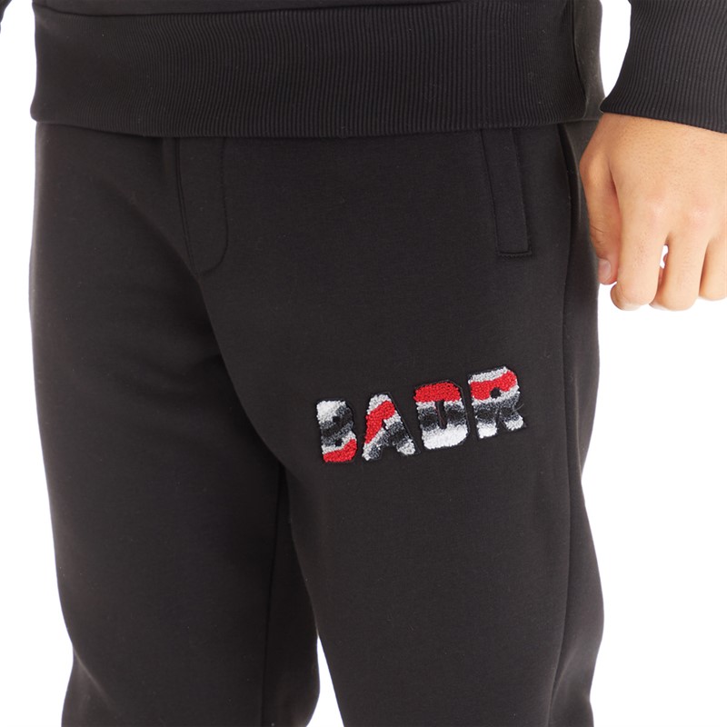 BADR Mens Warped Joggers Black