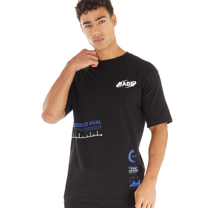 BADR Mens Strike T-Shirt Black