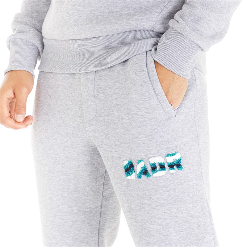 BADR Mens Warped Joggers Grey Melange