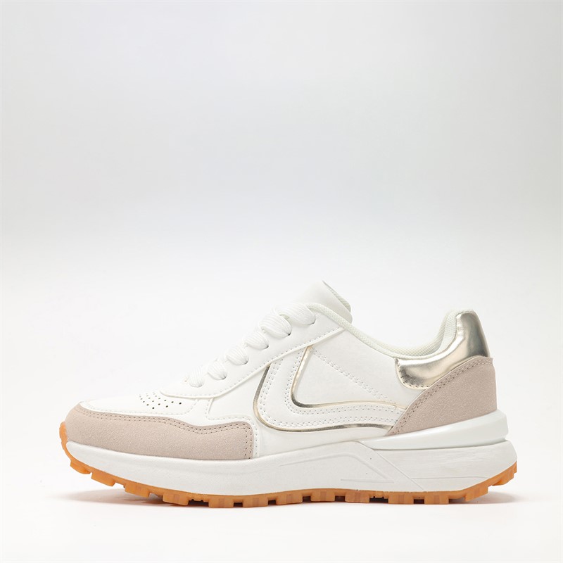 Rugged Gear Chaussures Femme Blanc/Or White-Gold