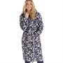 The Night Store Womens Marble Robe Black/White