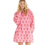 The Night Store Womens Lobster Print Hoodie Pink White
