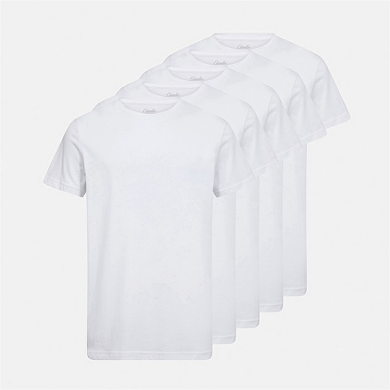 Claudio lot de 5 T-shirts Homme Blanc