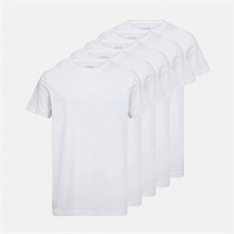 Claudio Heren Vijf Pack T-Shirts Wit