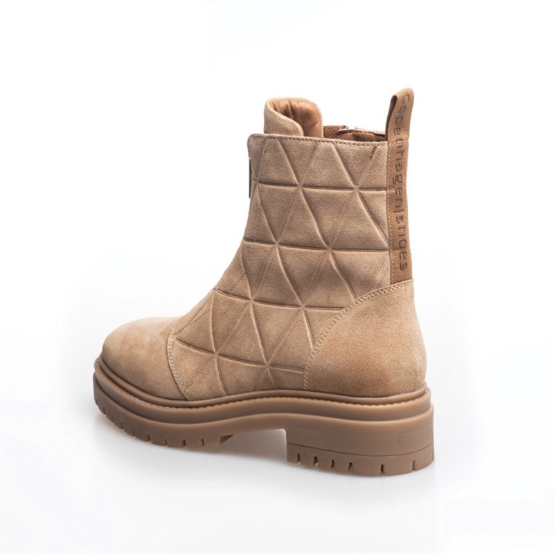 Copenhagen Shoes Dame Moonlight Suede Mode støvler beige