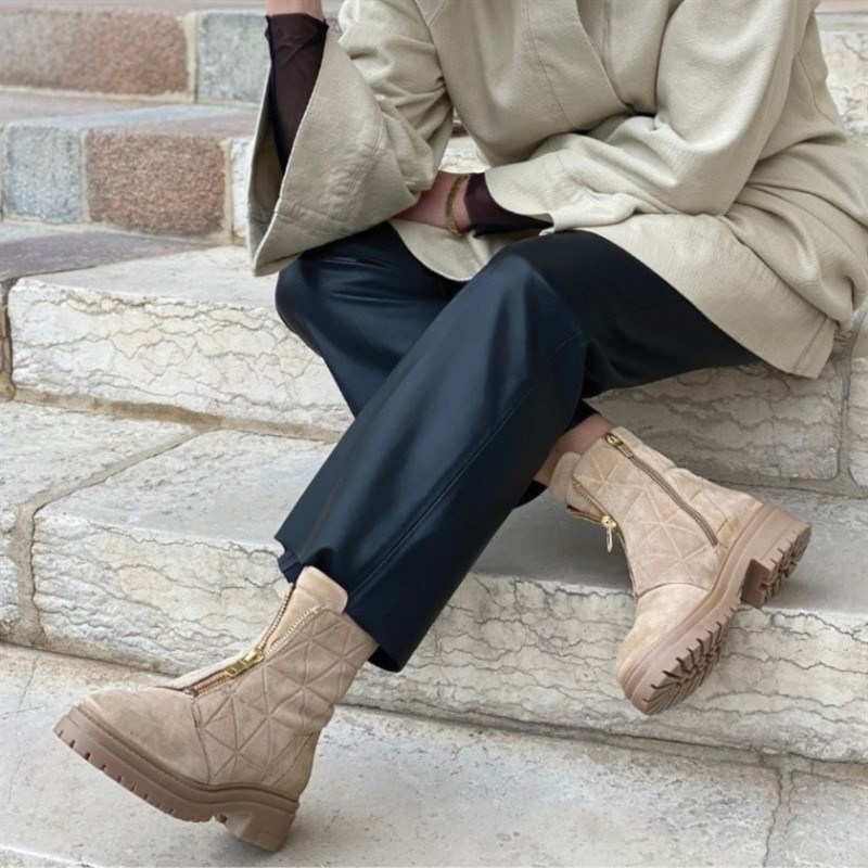 Copenhagen Shoes Dames Moonlight Suede Fashion laarzen Ecru