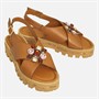 Copenhagen Shoes Sandaler til kvinder Kærlighed og Perler 0241 Cognac