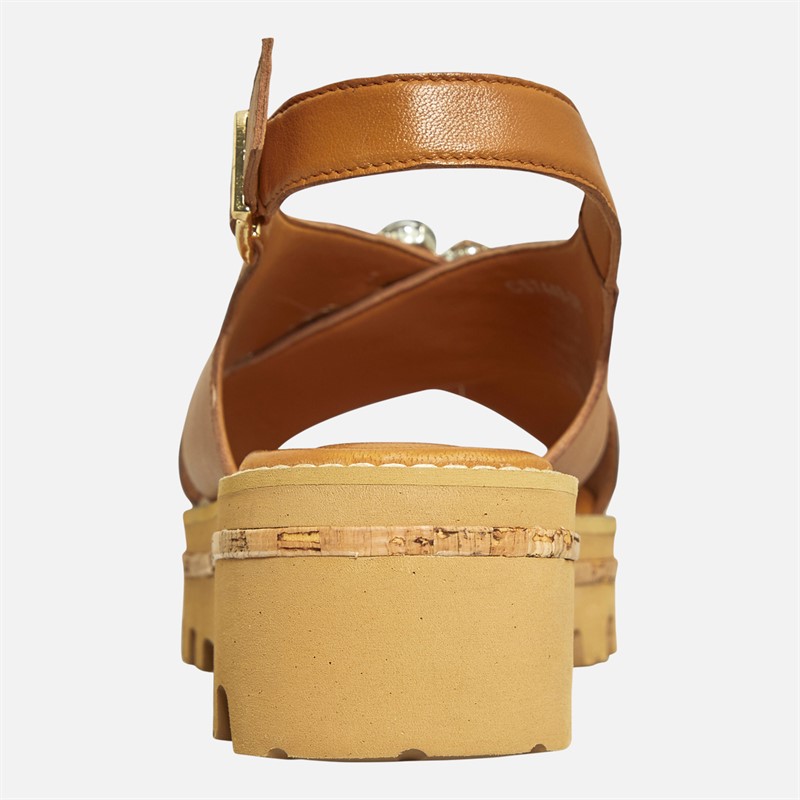 Copenhagen Shoes Sandaler til kvinder Kærlighed og Perler 0241 Cognac