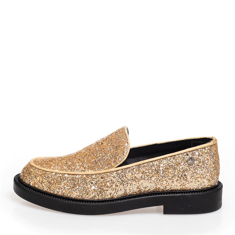 Copenhagen Shoes Dame Loafers 2307 Guld Glitter