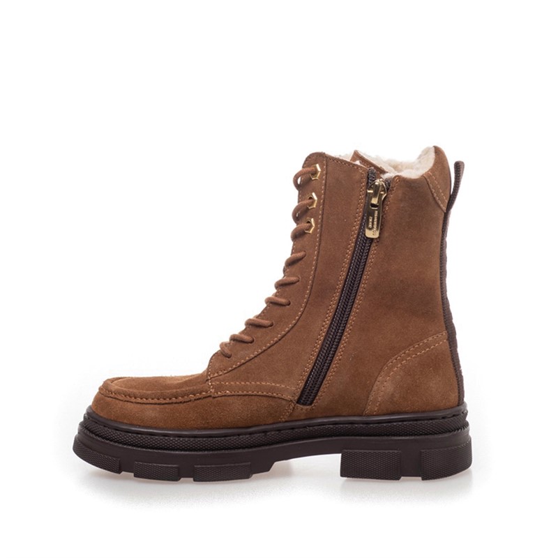 Copenhagen Shoes Meisjes Olivia Meisjes  Fur Suede Laarzen 0241 Cognac