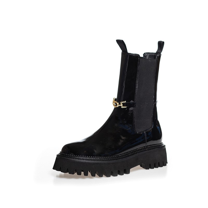 Copenhagen Shoes Damen Zitronen Stilvolle Stiefel 038 Schwarz Lack