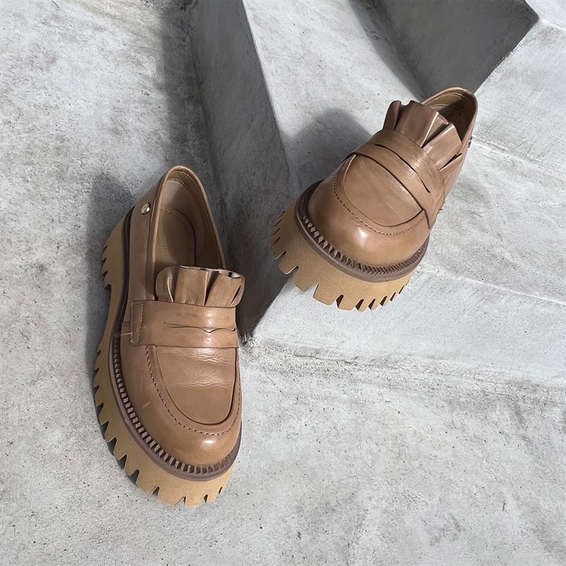 Lederen slippers dames clearance