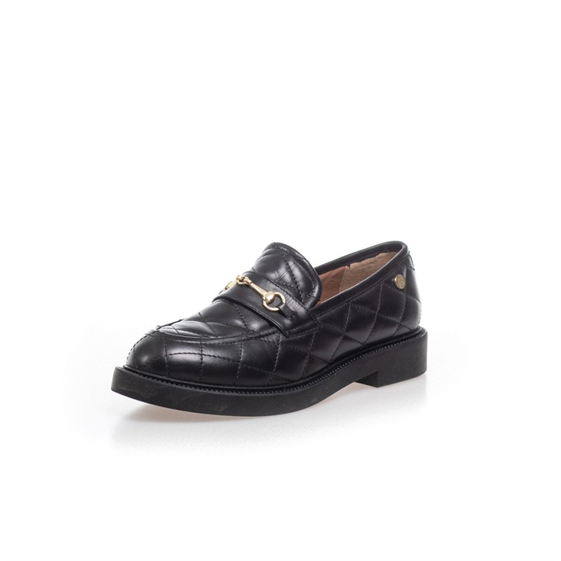 Copenhagen Shoes Dame Embrace Quiltet 22 Loafers 001 Sort