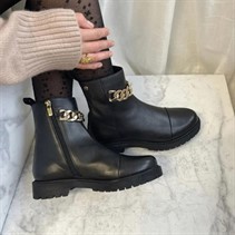 Copenhagen Shoes Dames Bloemen Ogen Laarzen 2207 Zwart/Goud