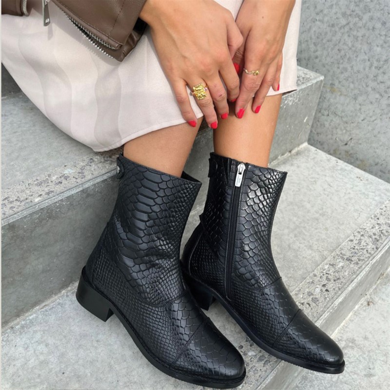 Copenhagen Shoes Zwarte laarzen Dames 001 Zwart